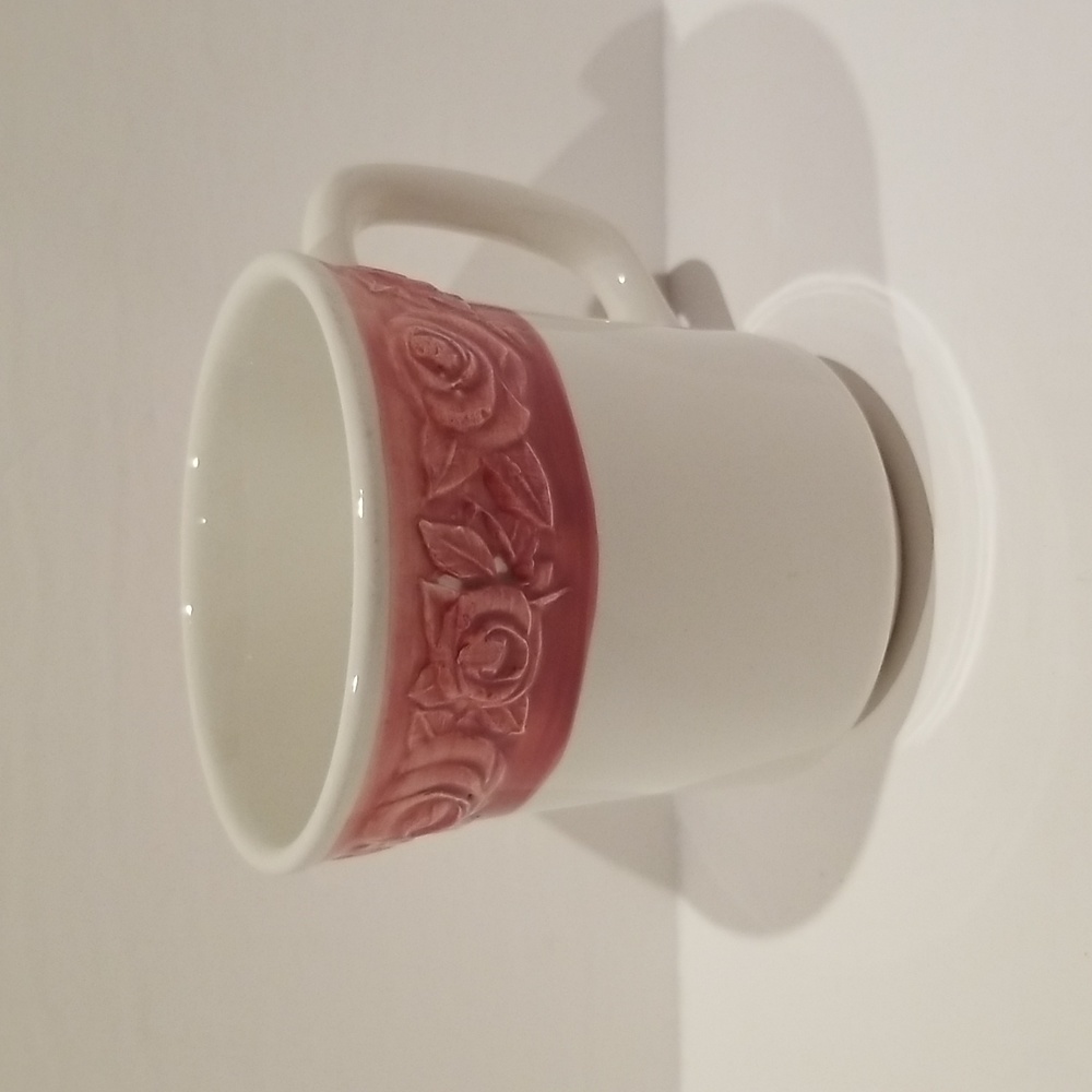 Quadrifoglio Set of 6 Rose pattern mugs